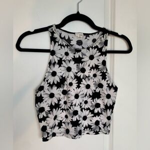 Floral High-Neck  Crop Top from Garage
